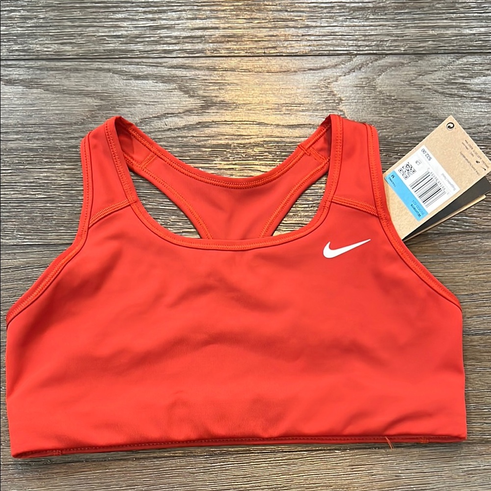Nike Orange Sports Bra Medium Support